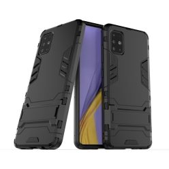   RMPACK Samsung Galaxy A51 2in1 Tok Ütésálló - Kitámasztható TPU Hybrid Fekete